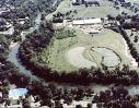 Aerial view of OSU experimental wetlands in 1995