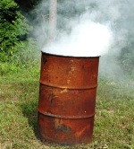 Burning trash in the backyard is illegal in many states.
