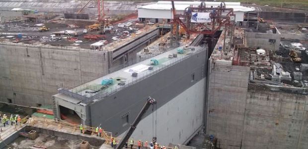 The Xylem mixers will be used in the Panama Canal expansion project, which is installing 16 massive gates such as this one.