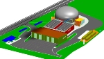 Artist rendering of organic waste anaerobic digestion facility