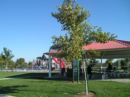 Money from affordable housing grants helps revamp local parks, including these shade structures. 
