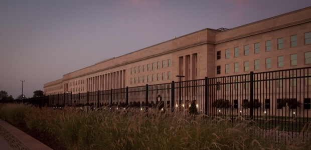 Lighting in common areas of the Pentagon has been reduced during October 2015 to weekend levels, both to cut the mammoth building