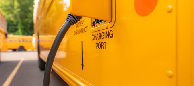 Electric School Bus Charging Port