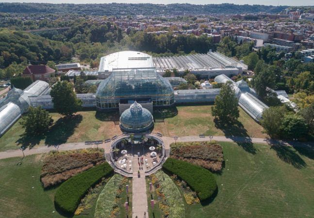 Aerial view of Phipps Botanic Garden