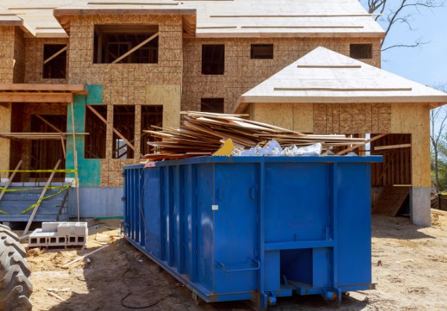 Waste at a construction site