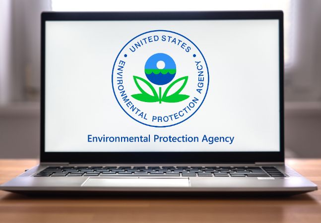 EPA logo displayed on laptop screen