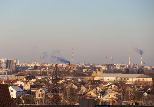 Aerial view of urban landscape 