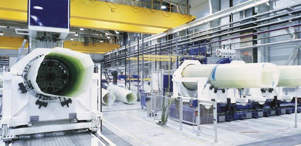 This Gamesa photo was taken at its wind turbine blade manufacturing plant in Cuenca, Spain. (Gamesa Corporación Tecnológica photo)